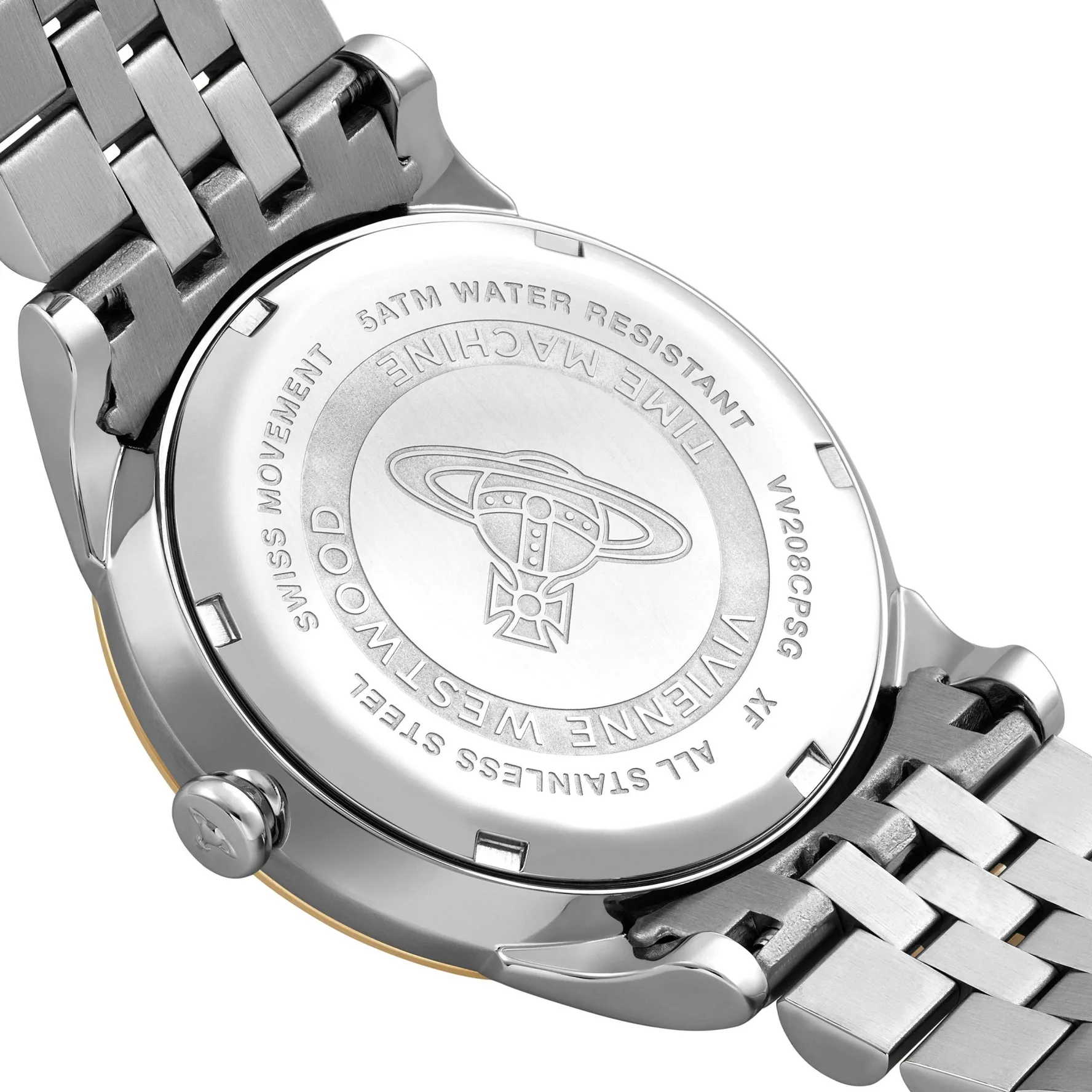 Vivienne Westwood Wallace 38mm Stainless Steel and Yellow Gold Tone Ladies Watch
