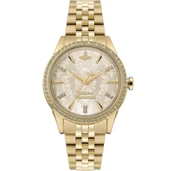 Vivienne Westwood Wallace 32mm Yellow Gold Tone Crystal Ladies Watch