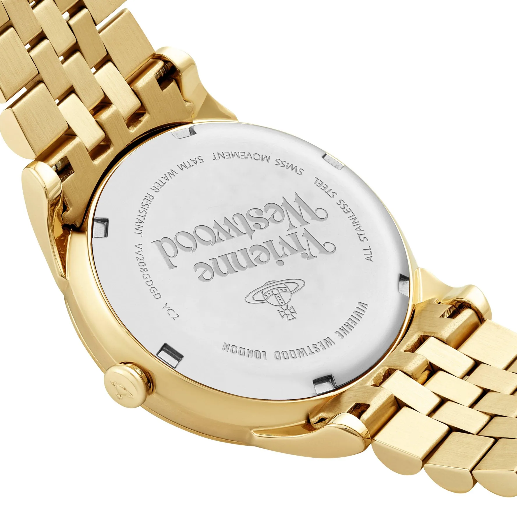 Vivienne Westwood Wallace 37mm Yellow Gold Tone Ladies Watch
