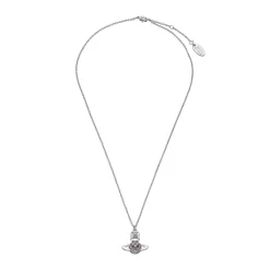 Vivienne Westwood White Metal Pink Crystal Pendant