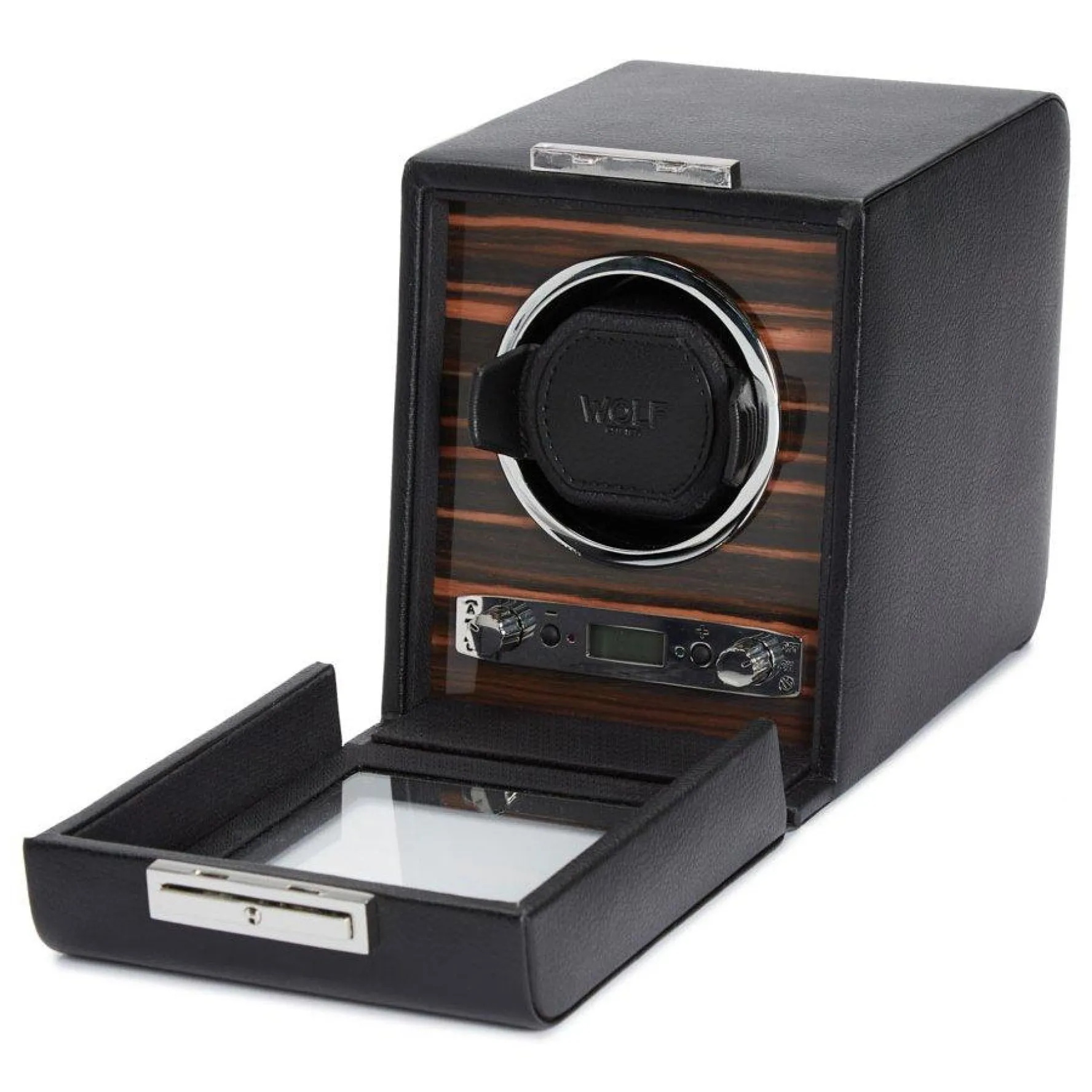 WOLF Black Roadster Watch Winder