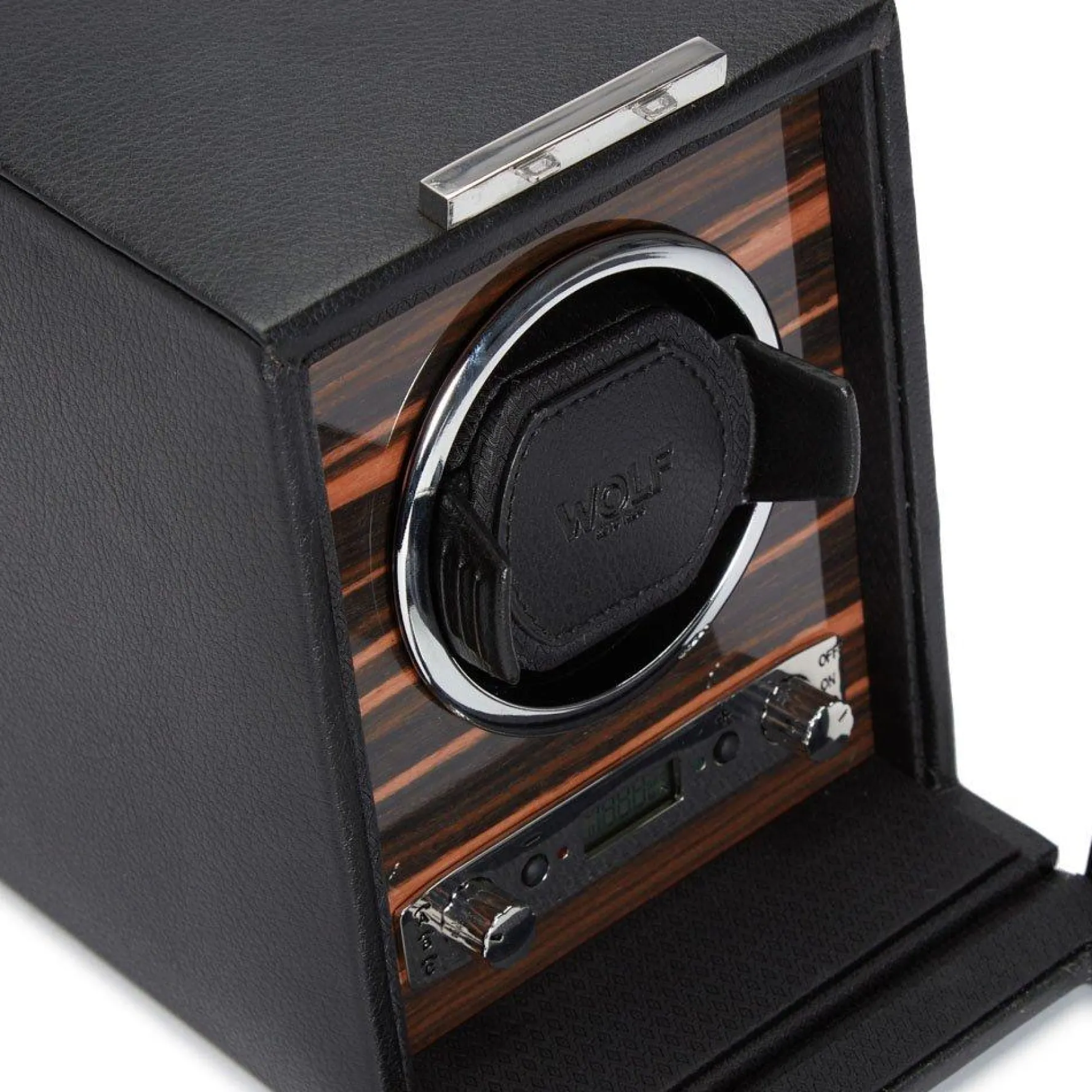WOLF Black Roadster Watch Winder