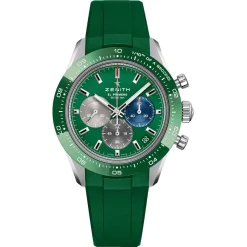 ZENITH Chronomaster Sport 41mm Ceramic Green Rubber Strap Automatic Watch