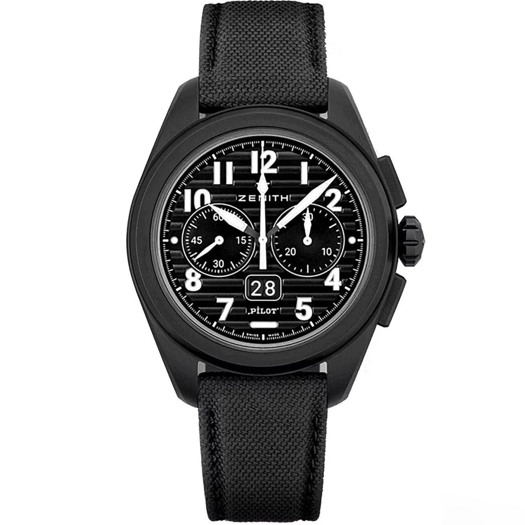 ZENITH Pilot Big Date Flyback 40mm Ceramic Chronograph Automatic Watch